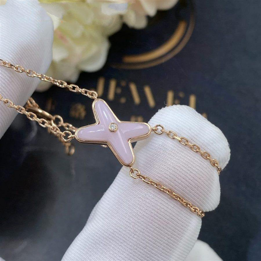 [Windsor Jewelry]JEUX BRACELET PINK MOP PINK GOLD 1 DIAMOND