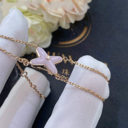 [Windsor Jewelry]JEUX BRACELET PINK MOP PINK GOLD 1 DIAMOND