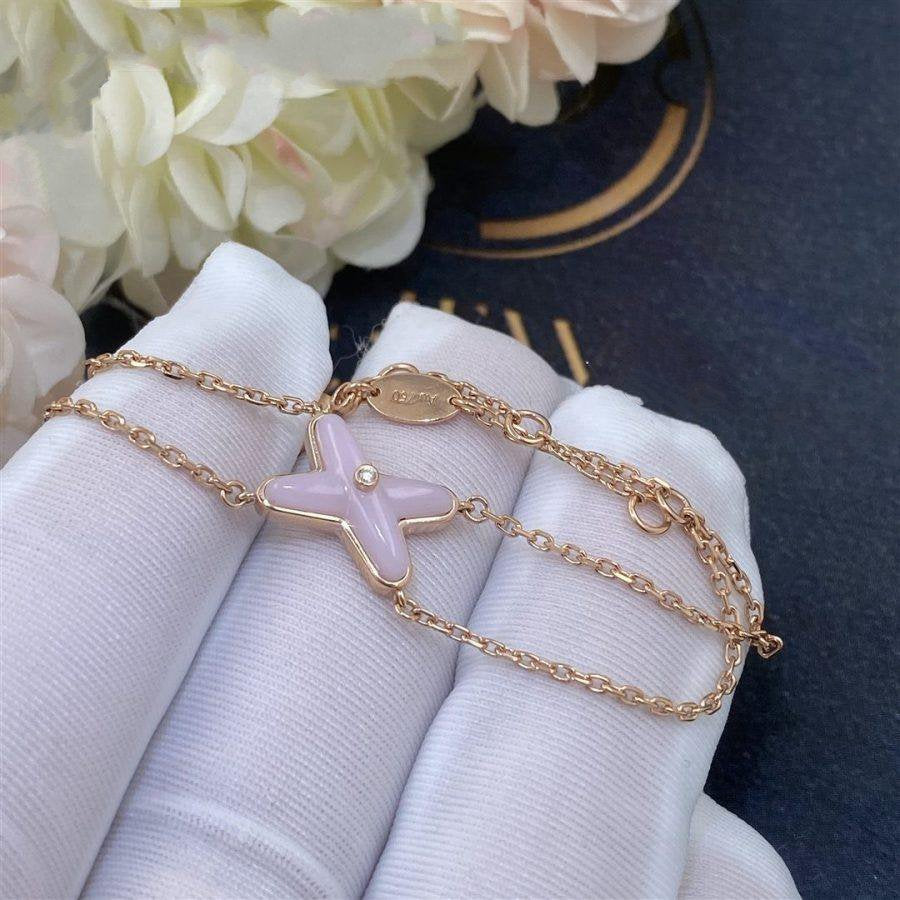 [Windsor Jewelry]JEUX BRACELET PINK MOP PINK GOLD 1 DIAMOND