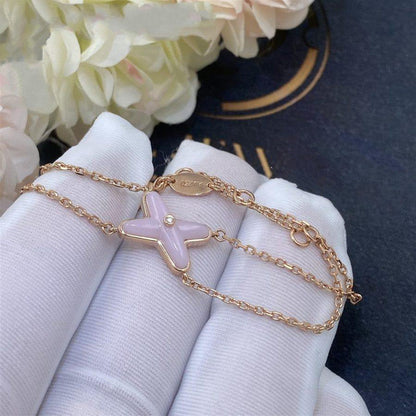 [Windsor Jewelry]JEUX BRACELET PINK MOP PINK GOLD 1 DIAMOND
