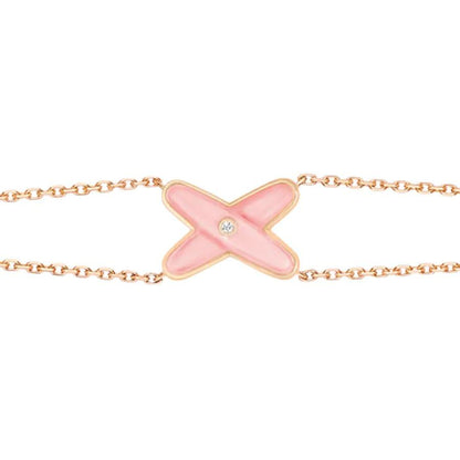 [Windsor Jewelry]JEUX BRACELET PINK MOP PINK GOLD 1 DIAMOND