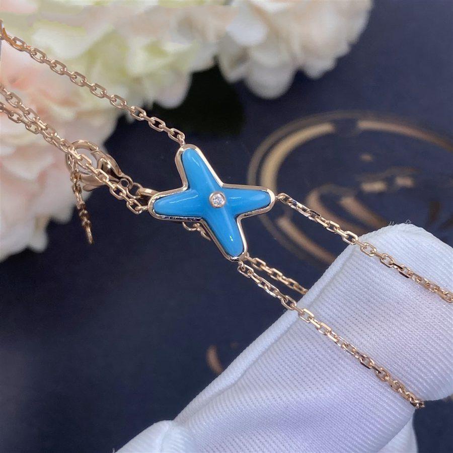 [Windsor Jewelry]JEUX BRACELET TURQUOISE PINK GOLD 1 DIAMOND