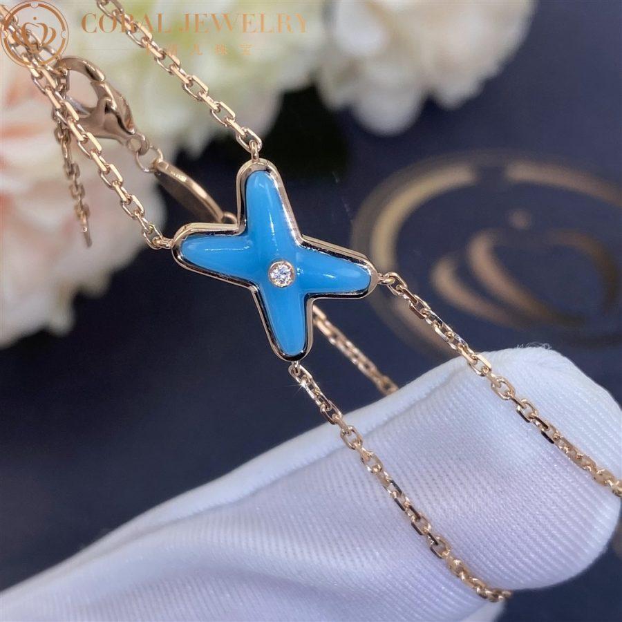 [Windsor Jewelry]JEUX BRACELET TURQUOISE PINK GOLD 1 DIAMOND