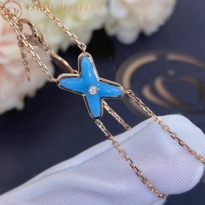 [Windsor Jewelry]JEUX BRACELET TURQUOISE PINK GOLD 1 DIAMOND
