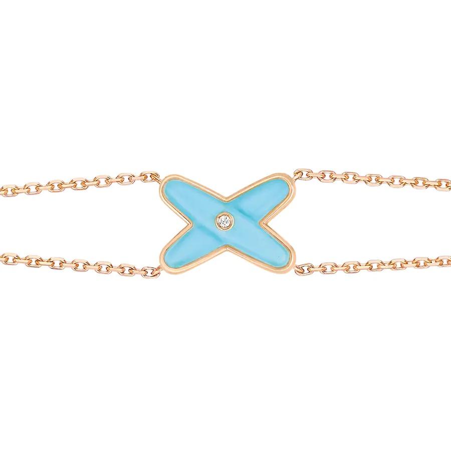 [Windsor Jewelry]JEUX BRACELET TURQUOISE PINK GOLD 1 DIAMOND