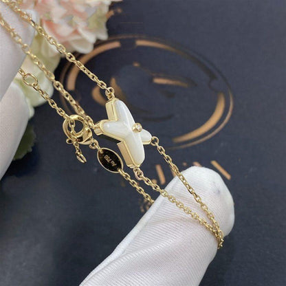 [Windsor Jewelry]JEUX BRACELET WHITE MOP GOLD 1 DIAMOND