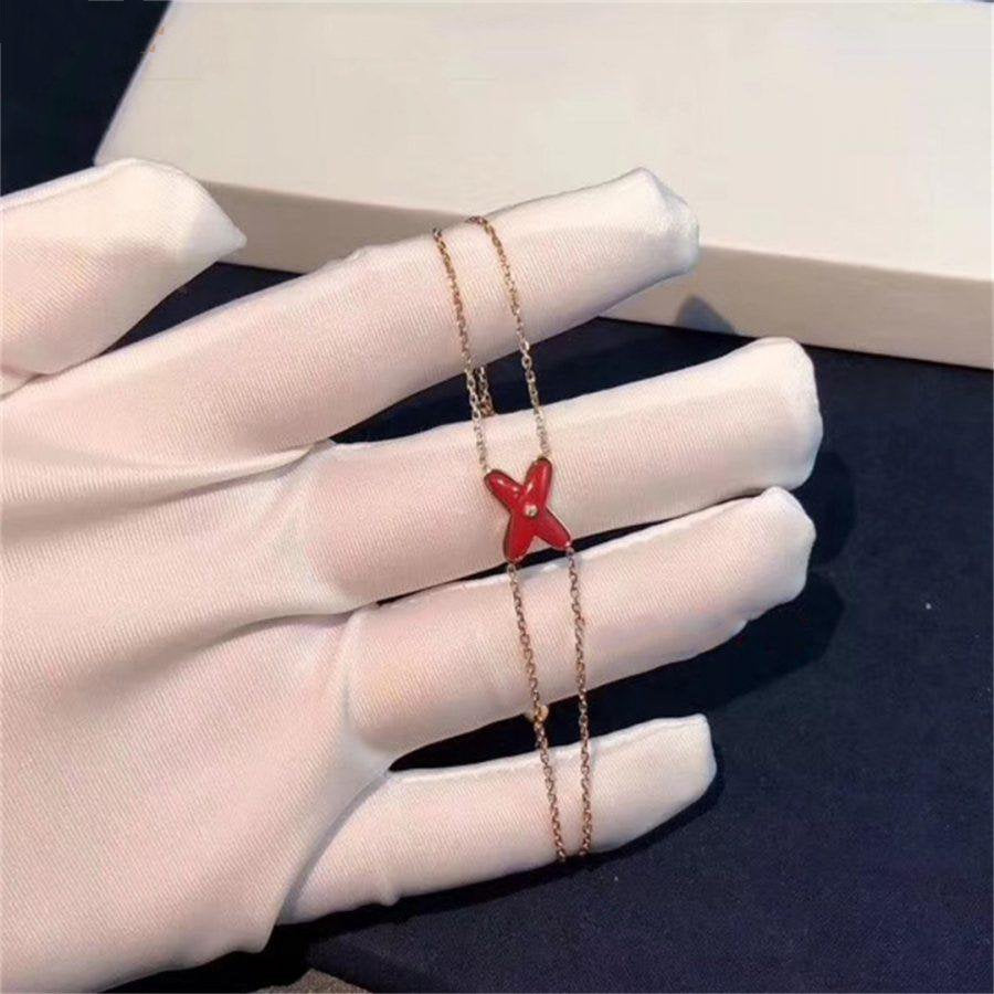 [Windsor Jewelry]JEUX BRACELET CARNELIAN PINK GOLD 1 DIAMOND