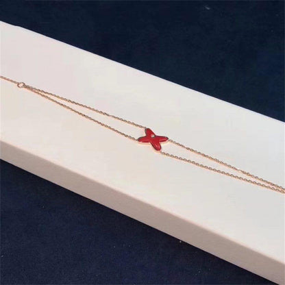 [Windsor Jewelry]JEUX BRACELET CARNELIAN PINK GOLD 1 DIAMOND