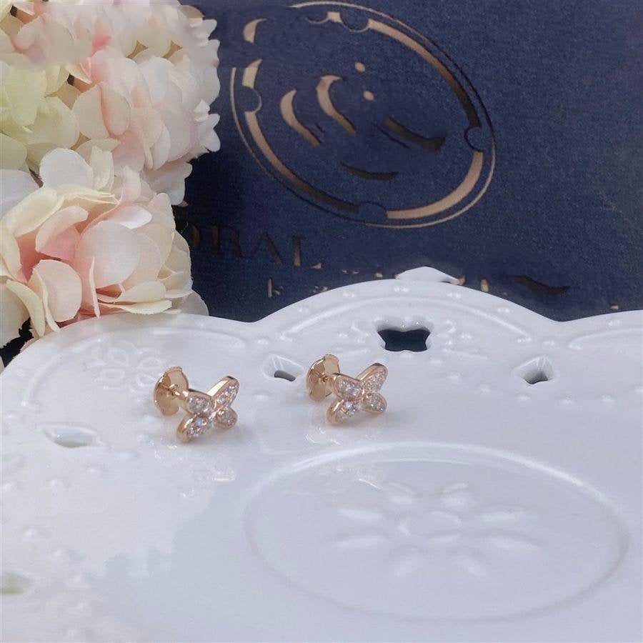 [Windsor Jewelry]JEUX DE PINK GOLD DIAMOND EARRINGS
