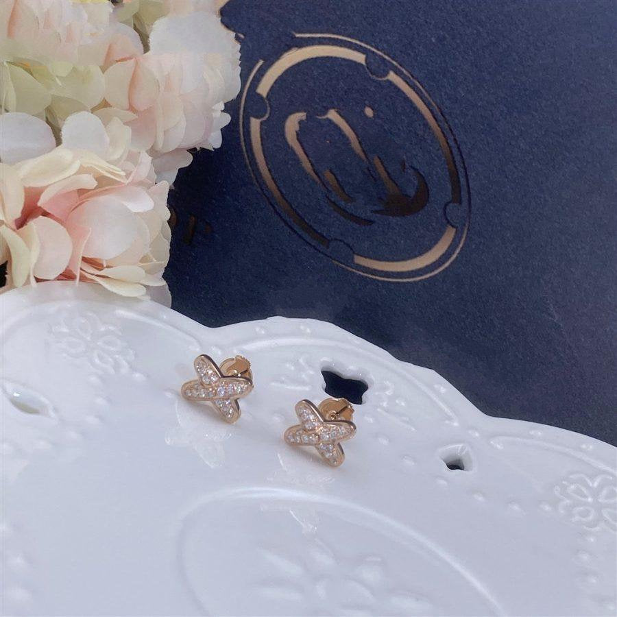 [Windsor Jewelry]JEUX DE PINK GOLD DIAMOND EARRINGS
