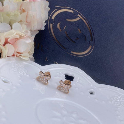 [Windsor Jewelry]JEUX DE PINK GOLD DIAMOND EARRINGS