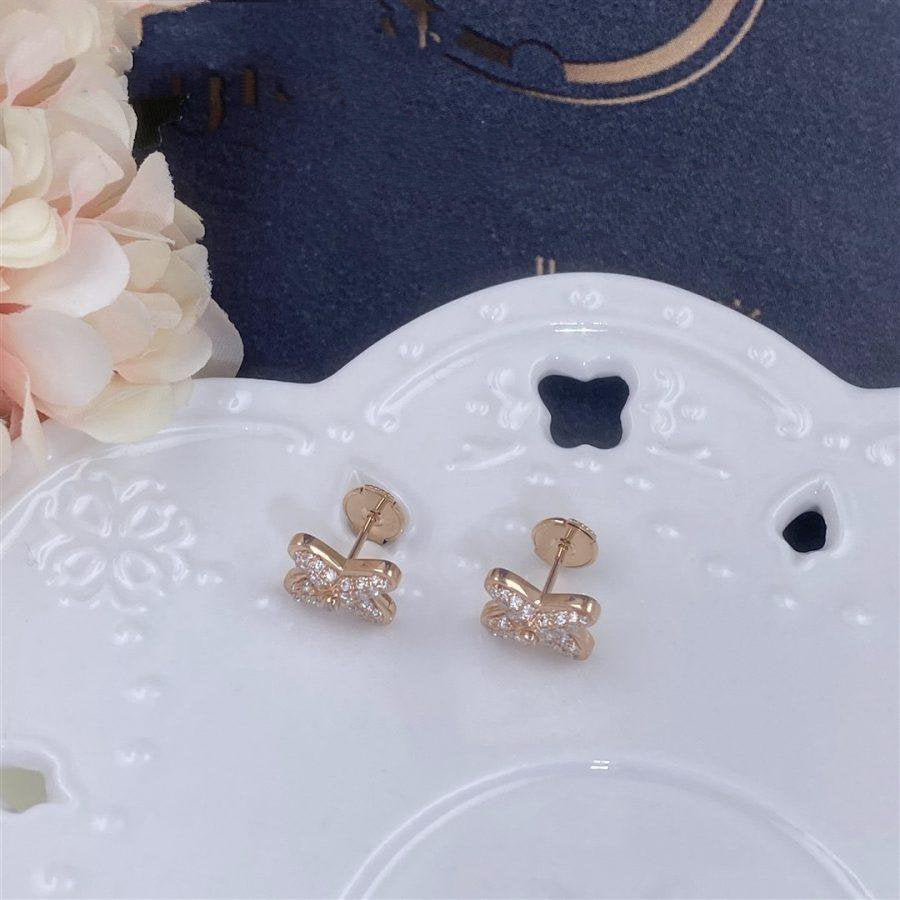 [Windsor Jewelry]JEUX DE PINK GOLD DIAMOND EARRINGS