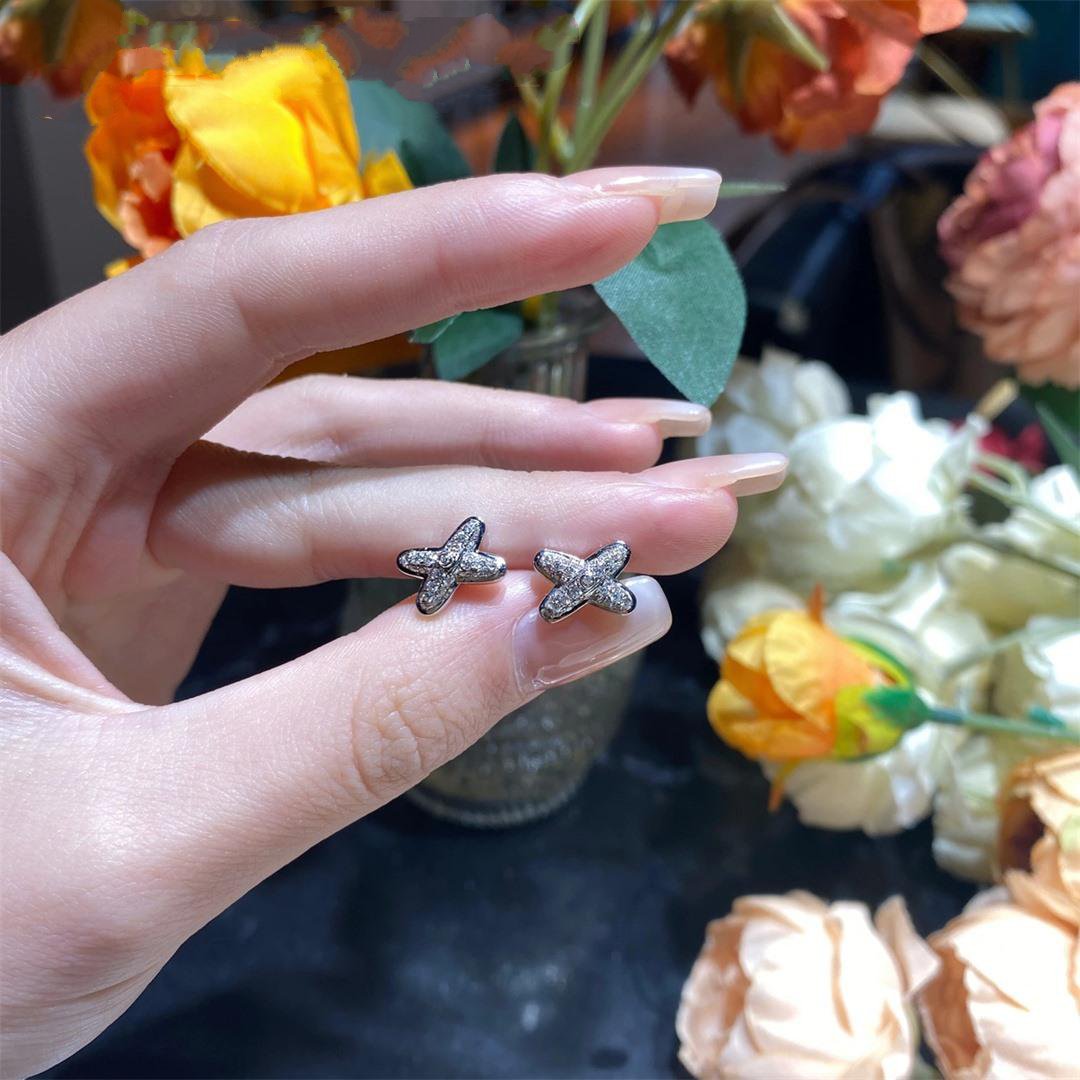 [Windsor Jewelry]JEUX DE SILVER DIAMOND EARRINGS