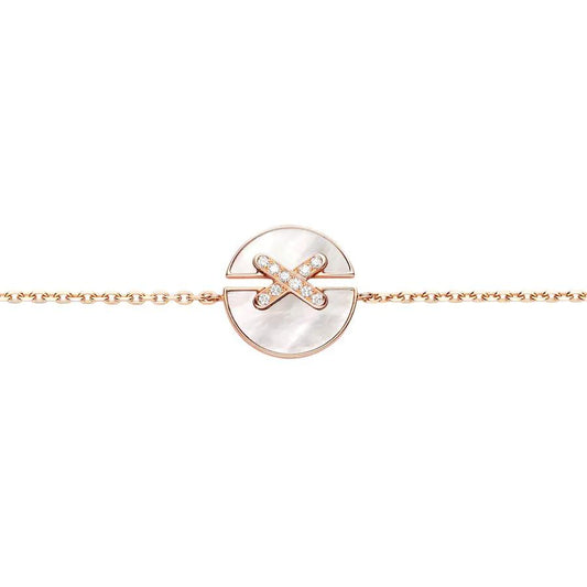 [Windsor Jewelry]JEUX DE BRACELET MOP PINK GOLD DIAMONDS