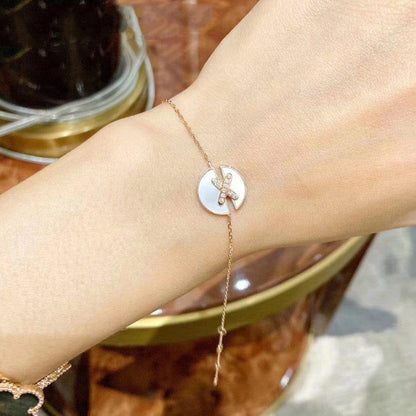 [Windsor Jewelry]JEUX DE BRACELET MOP PINK GOLD DIAMONDS