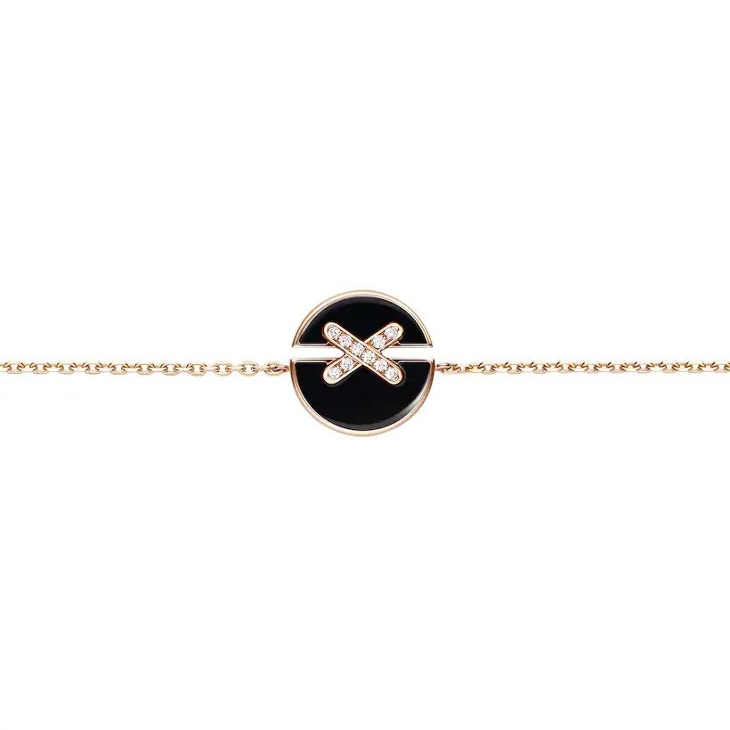 [Windsor Jewelry]JEUX DE BRACELET ONYX PINK GOLD DIAMOND