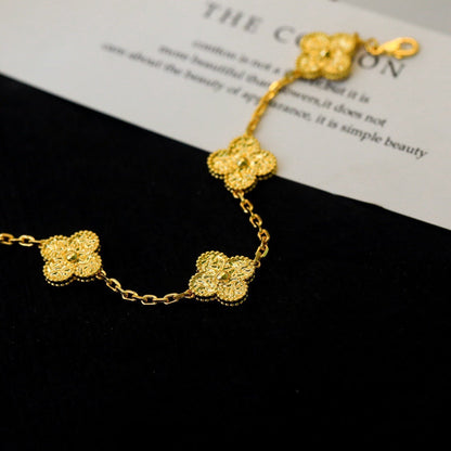[Windsor Jewelry]CLOVER 5 MOTIFS BRONZING BRACELET