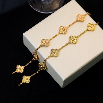 [Windsor Jewelry]CLOVER 5 MOTIFS BRONZING BRACELET