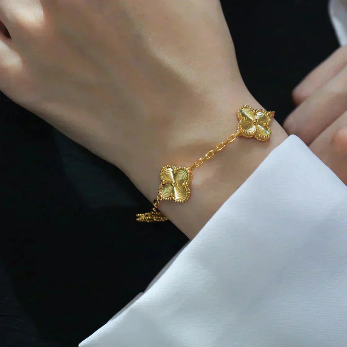 [Windsor Jewelry]CLOVER 5 FLOWERS LASER BRACELET