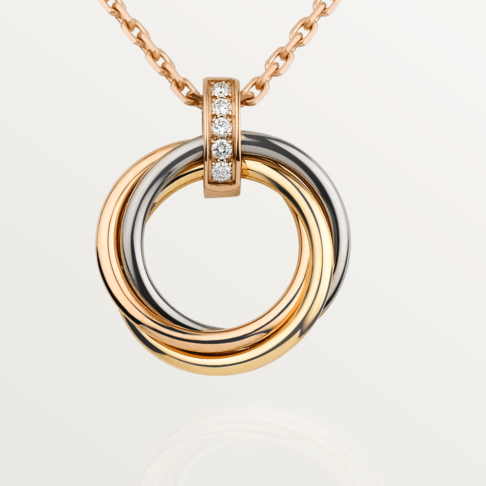 [Windsor Jewelry]TRINITY NECKLACE GOLD  DIAMONDS