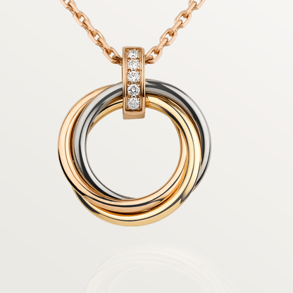 [Windsor Jewelry]TRINITY NECKLACE GOLD  DIAMONDS