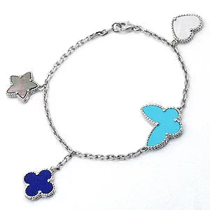 [Windsor Jewelry]LUCKY SPRING SILVER BRACELET 4 MOTIF