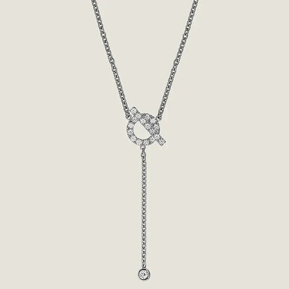 [Windsor Jewelry]FINESSE SILVER DIAMOND NECKLACE