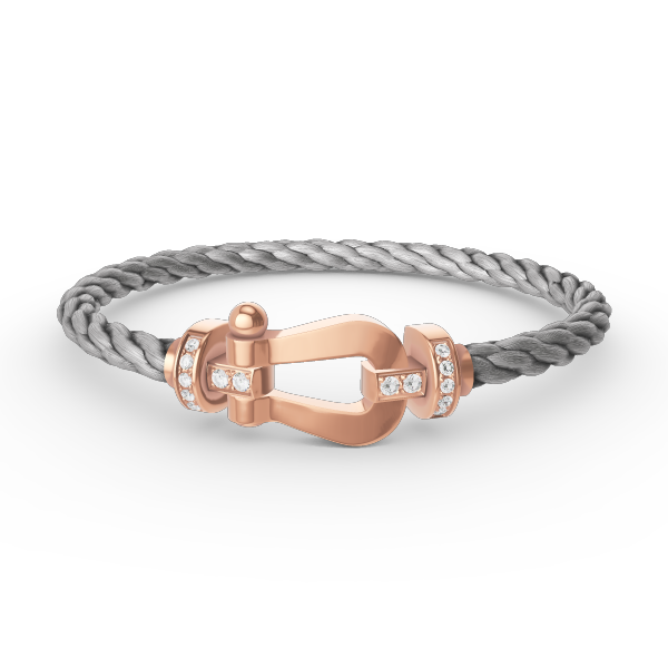 [Windsor Jewelry]FORCE LARGE HORSESHOE HALF DIAMOND BRACELET ROSE GOLD