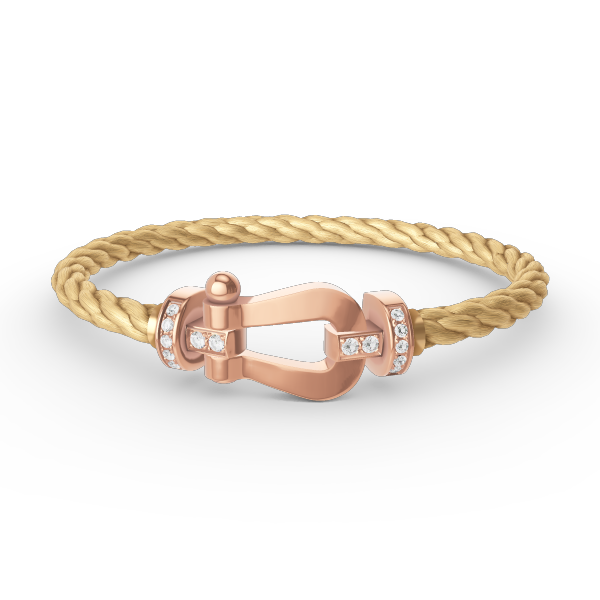 [Windsor Jewelry]FORCE LARGE HORSESHOE HALF DIAMOND BRACELET ROSE GOLD