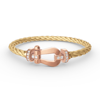 [Windsor Jewelry]FORCE LARGE HORSESHOE HALF DIAMOND BRACELET ROSE GOLD