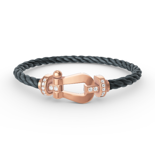 [Windsor Jewelry]FORCE LARGE HORSESHOE HALF DIAMOND BRACELET ROSE GOLD