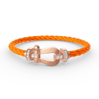 [Windsor Jewelry]FORCE LARGE HORSESHOE HALF DIAMOND BRACELET ROSE GOLD