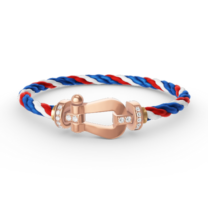 [Windsor Jewelry]FORCE LARGE HORSESHOE HALF DIAMOND BRACELET ROSE GOLD