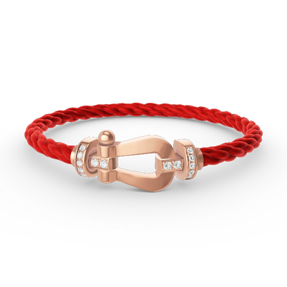 [Windsor Jewelry]FORCE LARGE HORSESHOE HALF DIAMOND BRACELET ROSE GOLD