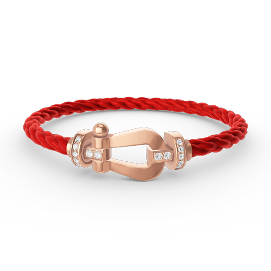 [Windsor Jewelry]FORCE LARGE HORSESHOE HALF DIAMOND BRACELET ROSE GOLD