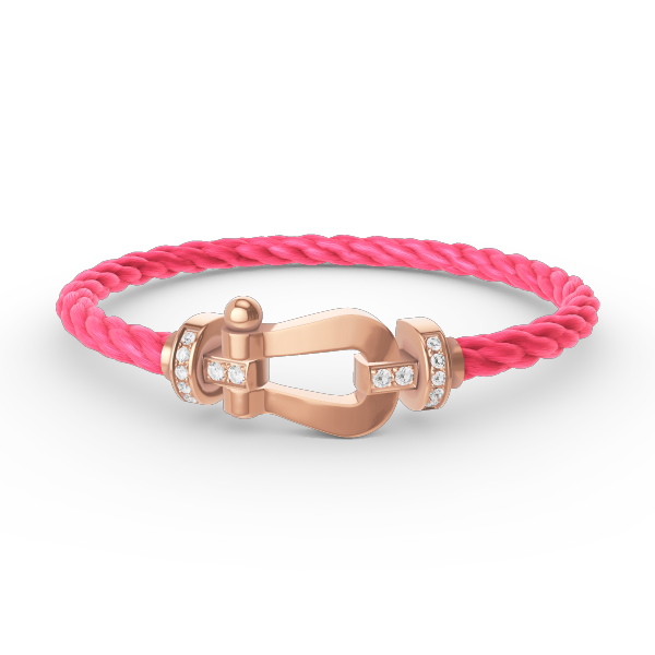 [Windsor Jewelry]FORCE LARGE HORSESHOE HALF DIAMOND BRACELET ROSE GOLD