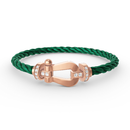 [Windsor Jewelry]FORCE LARGE HORSESHOE HALF DIAMOND BRACELET ROSE GOLD