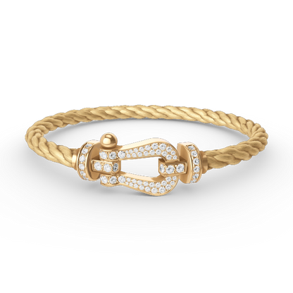 [Windsor Jewelry]FORCE LARGE HORSESHOE FULL DIAMOND BRACELET GOLD