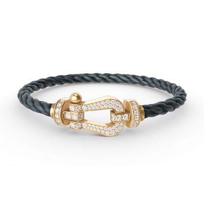 [Windsor Jewelry]FORCE LARGE HORSESHOE FULL DIAMOND BRACELET GOLD