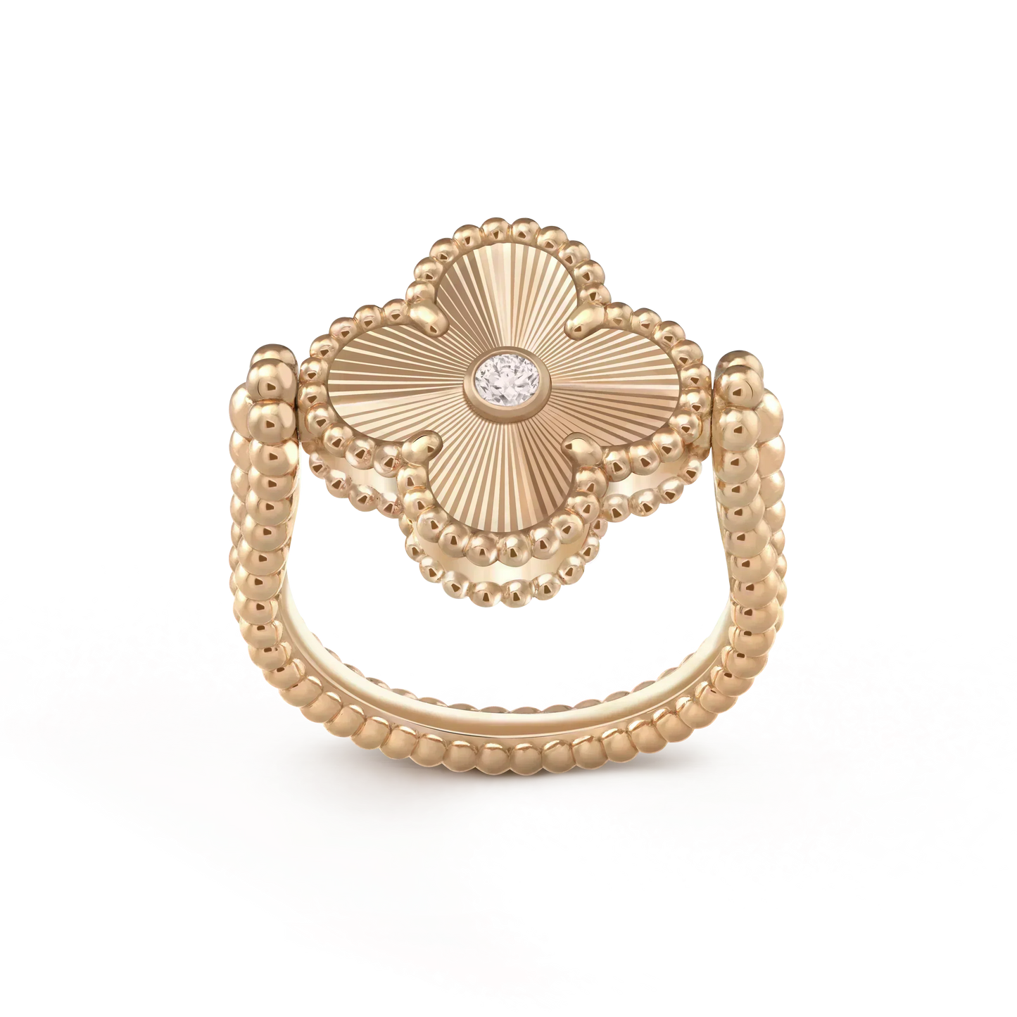 [Windsor Jewelry]CLOVER RIVERSIBLE ROSE GOLD RING