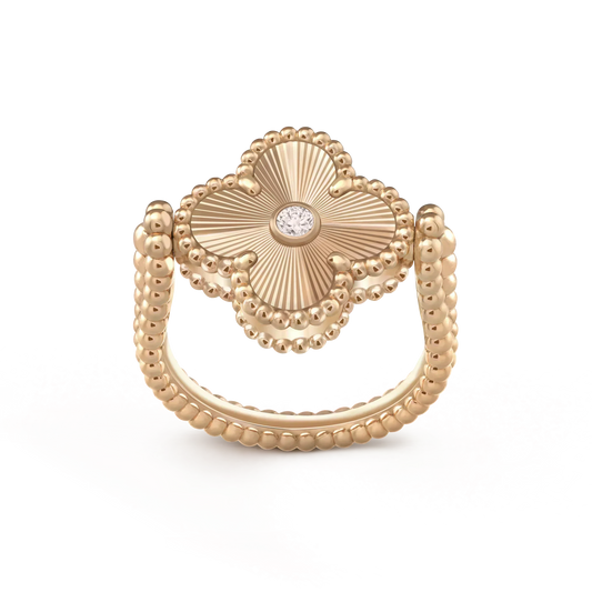 [Windsor Jewelry]CLOVER RIVERSIBLE ROSE GOLD RING