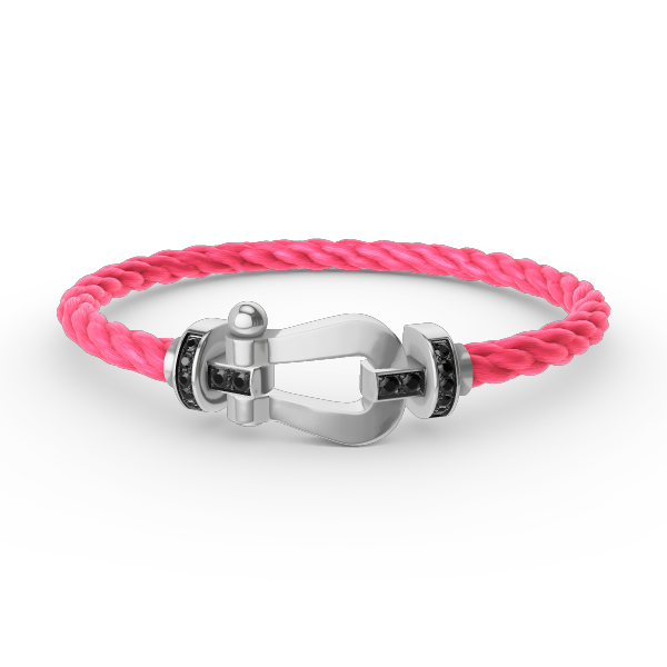 [Windsor Jewelry]FORCE LARGE HORSESHOE BLACK DIAMOND BRACELET SILVER