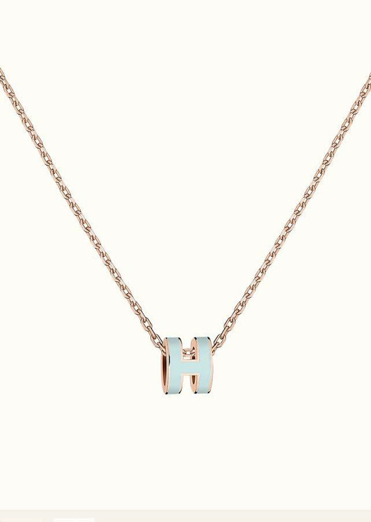 [Windsor Jewelry]POP H LIGHT BLUE NECKLACE