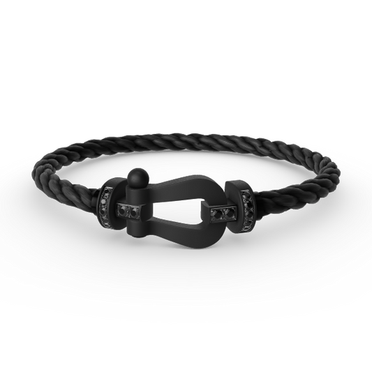 [Windsor Jewelry]FORCE LARGE SERIES HORSESHOE BLACK SAMURAI BRACELET
