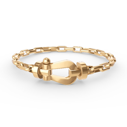 [Windsor Jewelry]FORCE LARGE HORSESHOE CLASP  METAL BRACELET