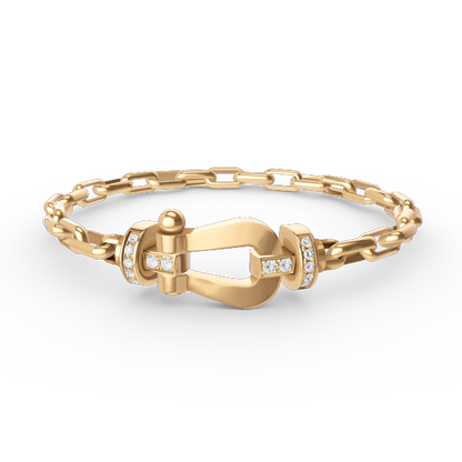 [Windsor Jewelry]FORCE LARGE HORSESHOE CLASP  METAL BRACELET