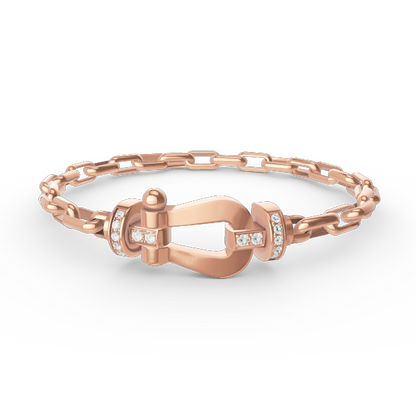 [Windsor Jewelry]FORCE LARGE HORSESHOE CLASP  METAL BRACELET