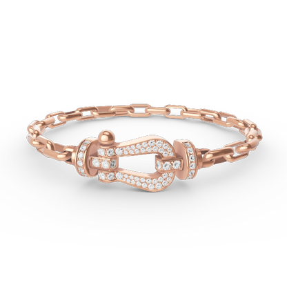 [Windsor Jewelry]FORCE LARGE HORSESHOE CLASP  METAL BRACELET
