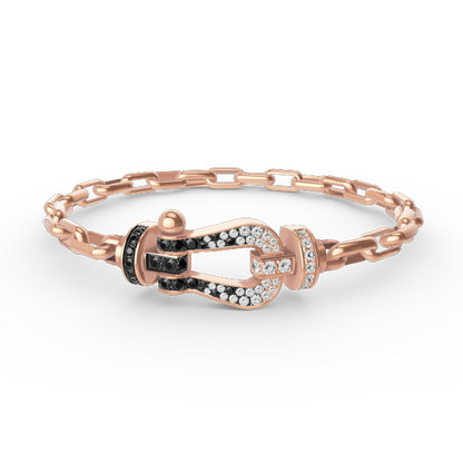 [Windsor Jewelry]FORCE LARGE HORSESHOE CLASP  METAL BRACELET