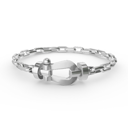 [Windsor Jewelry]FORCE LARGE HORSESHOE CLASP  METAL BRACELET